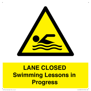 LANE CLOSED Swimming Lessons in Progress